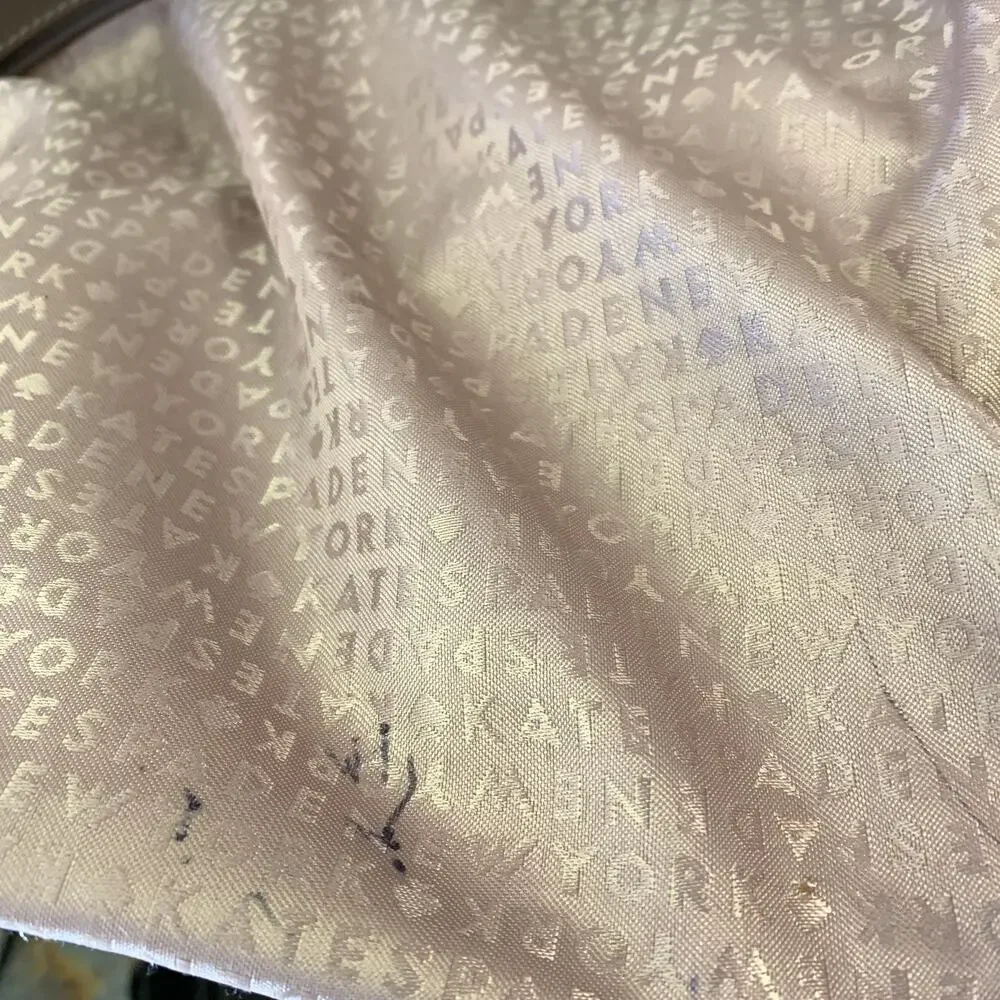 Kate Spade Kearny Street Grecia Tote Bag Star Moon Charm Taupe Leather